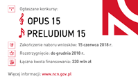 Ogłoszenie konkursów OPUS 15 i PRELUDIUM 15