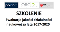 Szkolenie „Ewaluacja jakości działalności naukowej za lata 2017-2020” (POL-on 2.0 i powiązane)