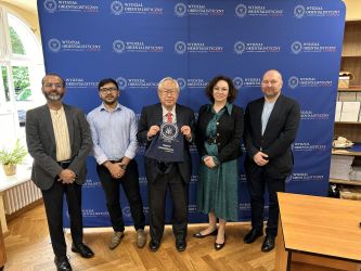 Spotkanie dziekan WO A. Barei-Starzyńskiej z  p. Shikata Tatsuo z Kajima Institute of International Peace z Japonii