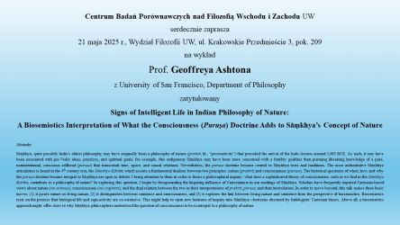 Lectures by Prof. Geoffrey Ashton of the University of San Francisco, Department of Philosophy