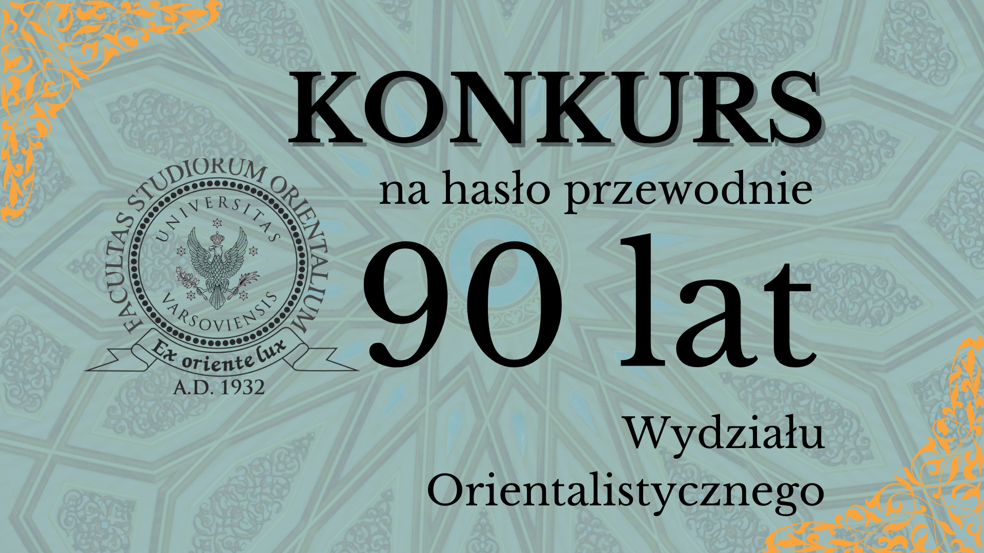 Konkurs na hasło 90-lecie Orientalistyki na UW