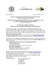 Invitation to the international conference &ldquo;The 14th International Conference Cultures of Asia and Africa: Old Subjects, New Approaches?&rdquo; (Warsaw, 17&ndash;18 November 2025)