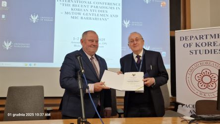 Międzynarodowa konferencja naukowa &ldquo;The Recent Paradigms in Korean Studies &ndash; MGTOW Gentlemen and MIC Barbarians&rdquo;