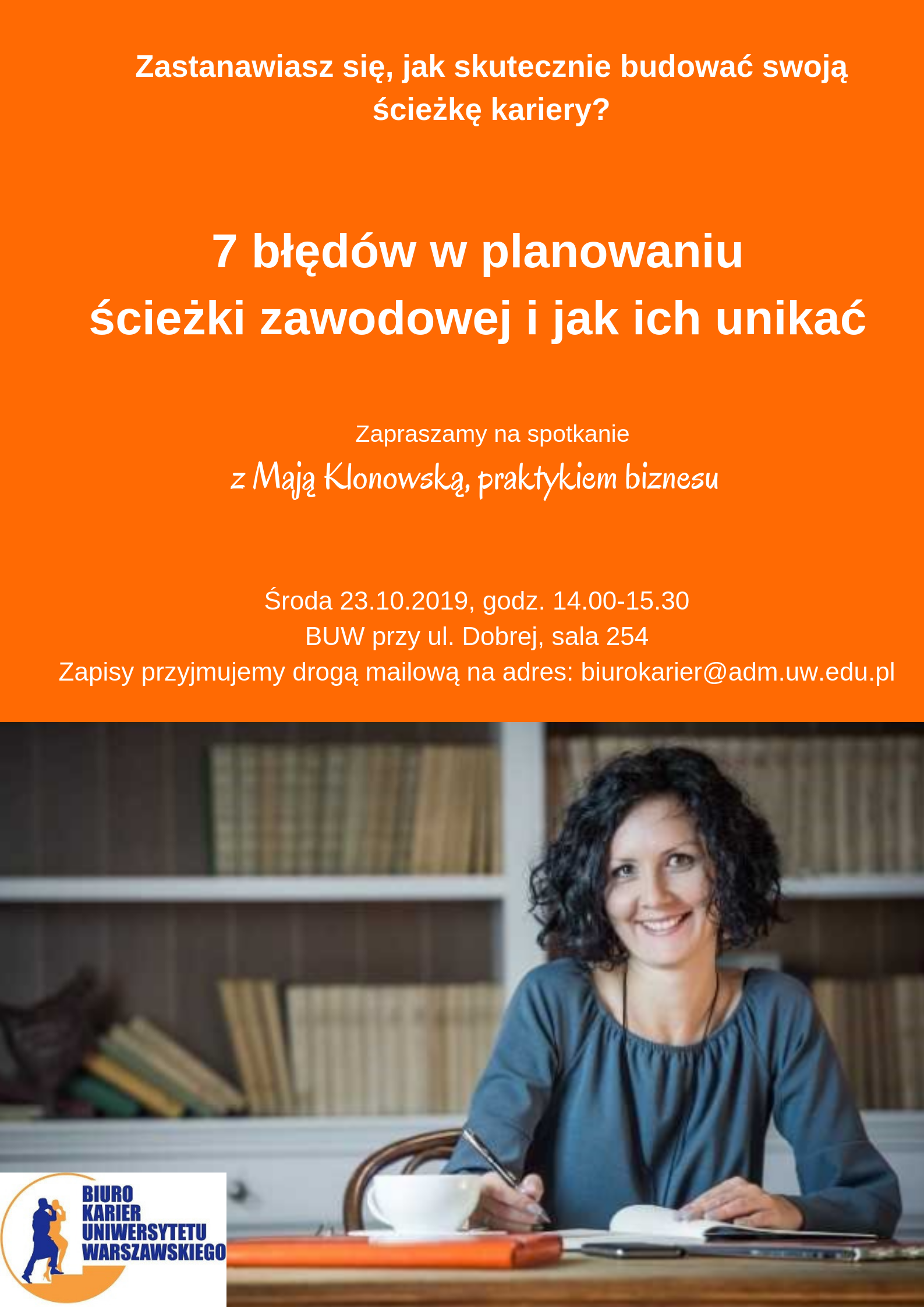 Warsztaty „7 błędów w planowaniu ścieżki zawodowej i jak ich uniknąć”