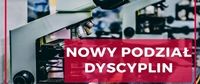 Nowy podział dyscyplin